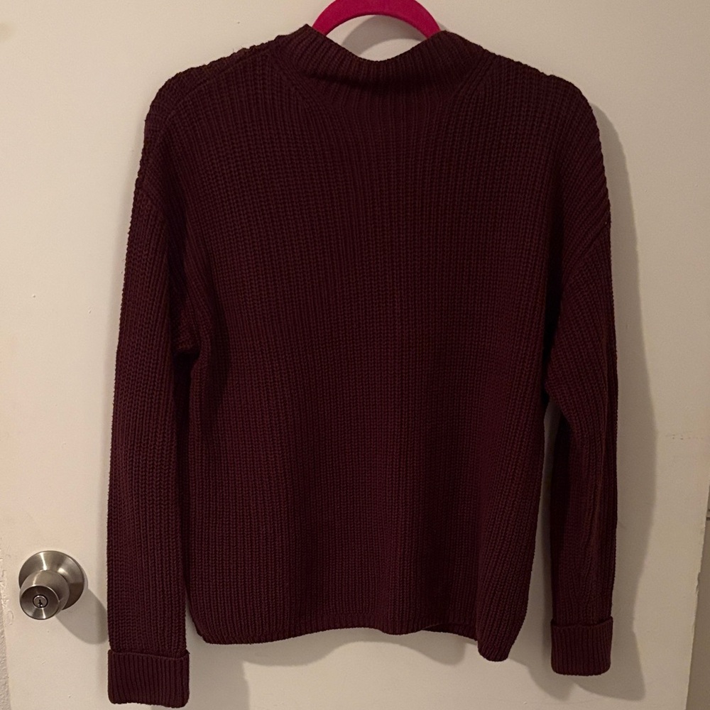 a.n.a Women’s Deep Burgundy Crewneck Sweater